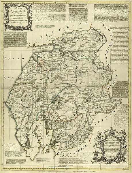 County Map of Westmoreland and Cumberland, c. 1777