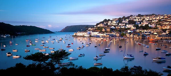 View of Salcombe and harbour from SnapeAs Point in the early morning light. Salcombe