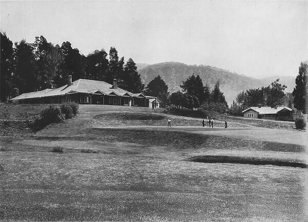 18th Hole and Club House, Golf Links, Nuwara Eliya, Elevation 6, 200 Feet, c1890, (1910). Artist: Alfred William Amandus Plate