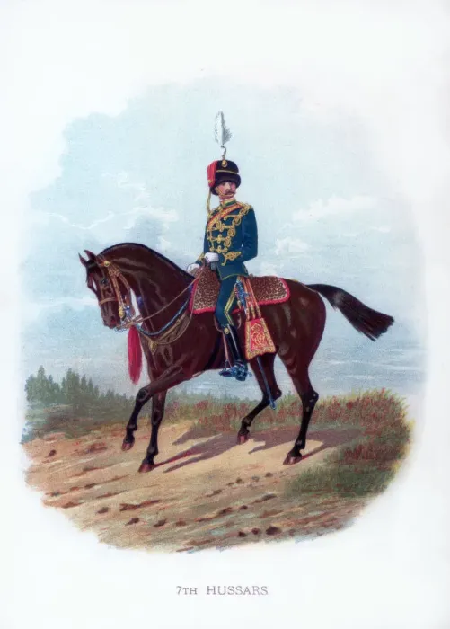 Framed Print : 7th Hussars Print, 1889 Framed Print : 7th Hussars Print, 1889