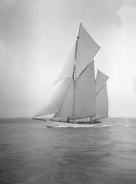 The 96 ft ketch Julnar, 1911. Creator: Kirk & Sons of Cowes