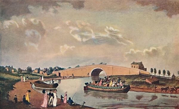 The Accommodation Barge on the Paddington Canal, 1801, (1904)