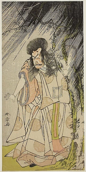 The Actor Ichikawa Ebizo III as the Thunder God, an Incarnation of Sugawara Michizane... c. 1776. Creator: Shunsho