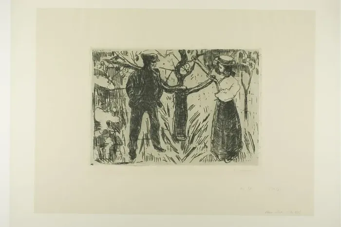 Framed Print : Edvard Munch Print: Adam and Eve, 1915 Framed Print : Edvard Munch Print: Adam and Eve, 1915