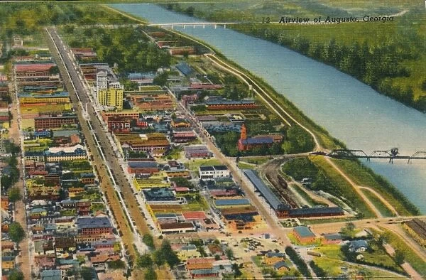 Aerial view of Augusta, Georgia, 1943