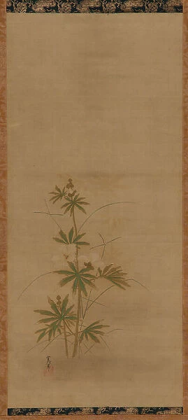 Aibika (part of a set), Edo period, mid 17th-early 18th century. Creator: Kano Yoboku Tsunenobu