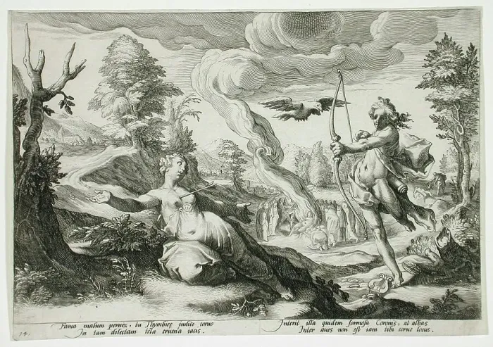 Framed Print : Apollo Killing Coronis Print, 1590 Framed Print : Apollo Killing Coronis Print, 1590