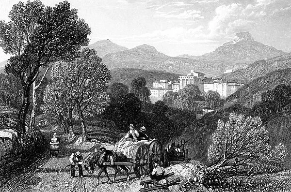 The approach to Royat, France, 1838. Artist: JC Varrall