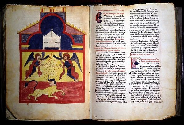 The Ark of the Covenant and the Beast, miniature in the Beatus of Turin (Commentary