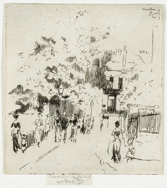 Bank Holiday, Corner of Beaufort Street, Chelsea, 1888-89. Creator: Theodore Roussel