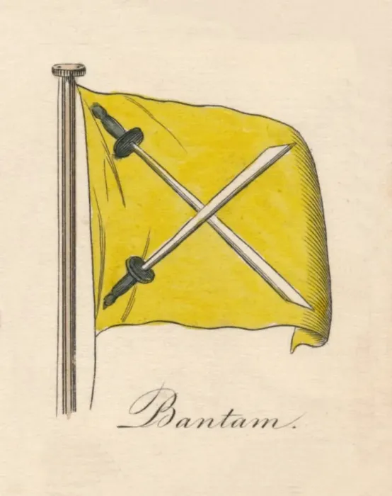 Framed Print : Bantam Naval Flag Print, 1838