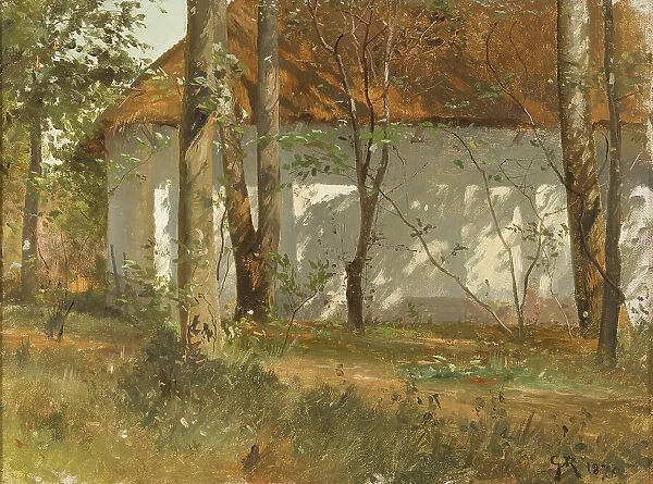 A Barn at Kronetorp, Skåne, 1870. Creator: Gustaf Rydberg