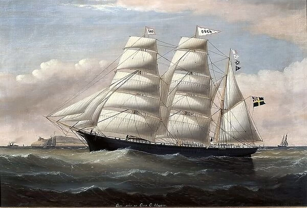 Barque Oden, (c1840s). Creator: O. P. Kolsboe