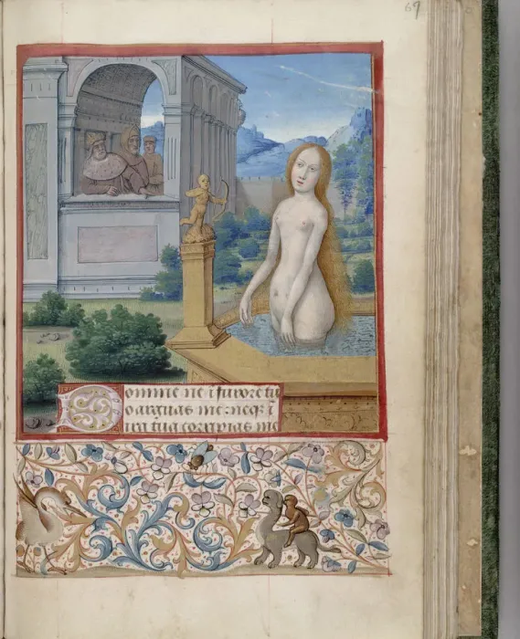 Framed Print : Bathsheba Bathing Print, 1485-1499 Framed Print : Bathsheba Bathing Print, 1485-1499