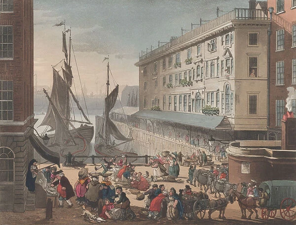 Billingsgate Market, March 1, 1808. March 1, 1808. Creators: Thomas Rowlandson