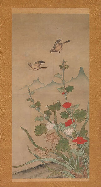 Birds and Flowers of Summer and Autumn, mid-16th century. Creator: Shikibu Terutada