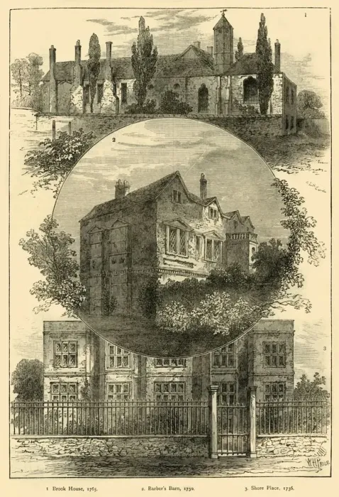 Framed Print : Print of Bits of Old Hackney, c1876 Framed Print : Print of Bits of Old Hackney, c1876