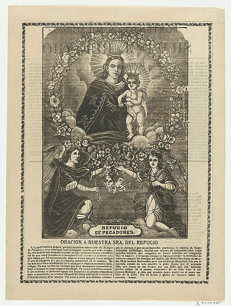 Broadsheet relating to Our Lady of Refuge with prayer, 1905. Creator: Anon