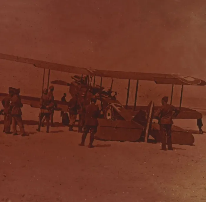 Framed Print : Print of a Broken Down British Plane