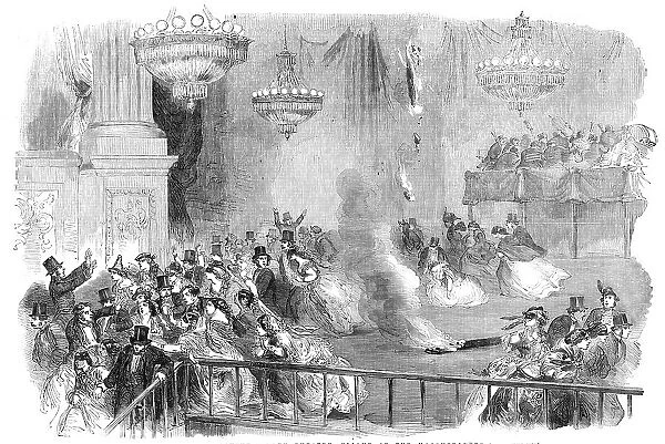 The Burning of Covent-Garden Theatre - Flight of the Masqueraders, 1856. Creator: Unknown