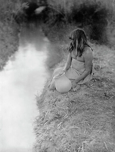 By the canal-Maricopa, c1907. Creator: Edward Sheriff Curtis