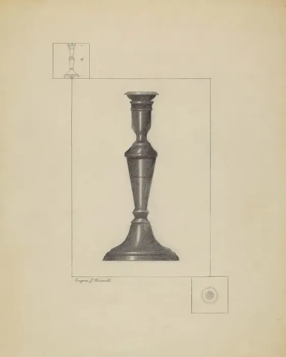 Framed Print : Eugene Barrell Candlestick Print Framed Print : Eugene Barrell Candlestick Print