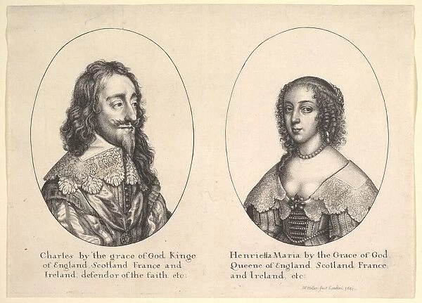 Charles I and Henrietta Maria, 1641. Creator: Wenceslaus Hollar