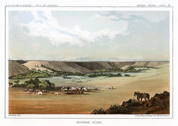 Cheyenne River, USA, 1856. Artist: John Mix Stanley