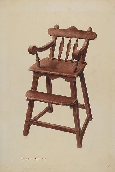 Childs High Chair, c. 1939. Creator: Samuel W. Ford