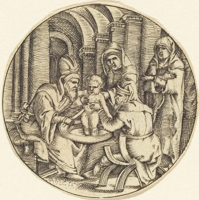 Framed Print : Print of a man undergoing circumcision Framed Print : Print of a man undergoing circumcision