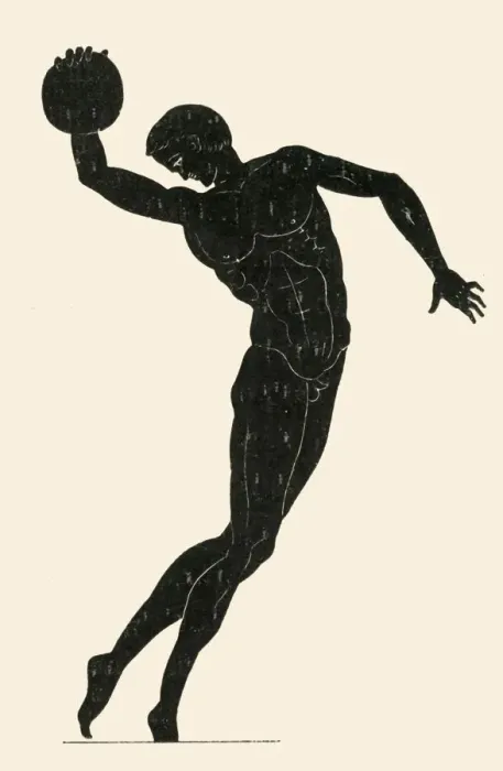 Framed Print : Classical Athlete Throwing the Discus Print, 1908