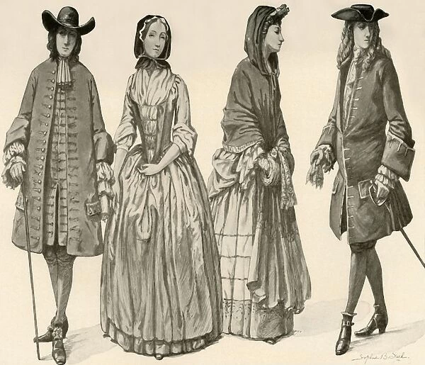 Clothing during the Reigns of Charles II, James II, William and Mary 1682-1700, 1903, (1937)
