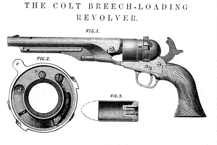 Framed Print : Colt Frontier Revolver Print, c1850 Framed Print : Colt Frontier Revolver Print, c1850