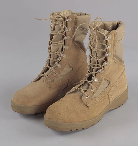 Combat boots worn by Andre M. Jones during the Iraq War, 2003