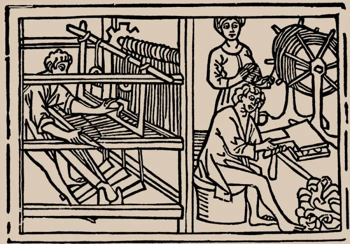 Framed Print : Wool Processing Print Framed Print : Wool Processing Print