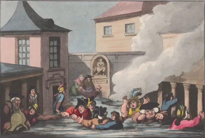 Framed Print : Heritage Images Print: Comforts of Bath, Plate 7 (1798) Framed Print : Heritage Images Print: Comforts of Bath, Plate 7 (1798)