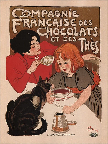 Compagnie Francaise des Chocolate et des Thes (Poster), 1895. Artist: Steinlen