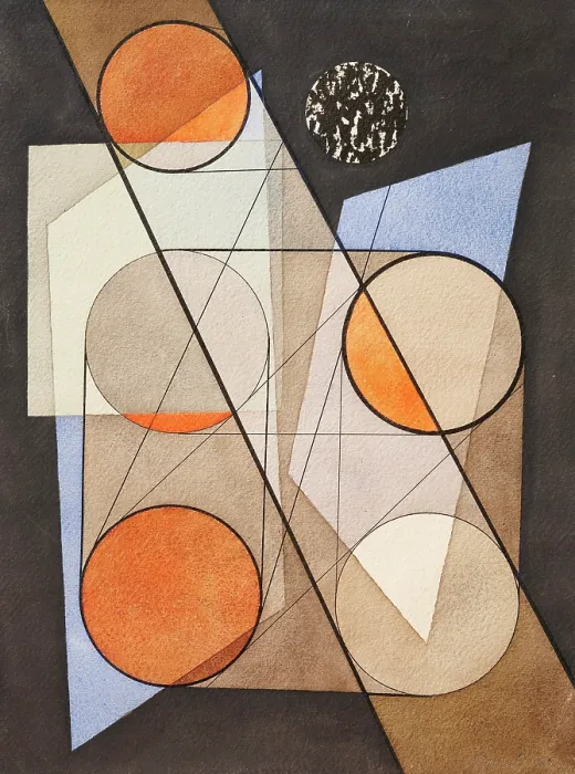 Framed Print : Print of Symmetrical Circles, 1932