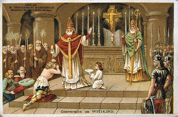 Conversion of Witikind, 785 AD, (19th century)