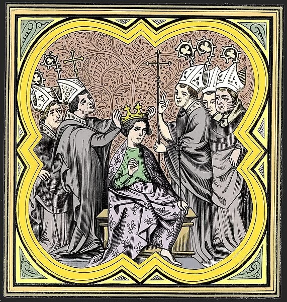 The coronation of Charlemagne (712-814), 14th century (1849)