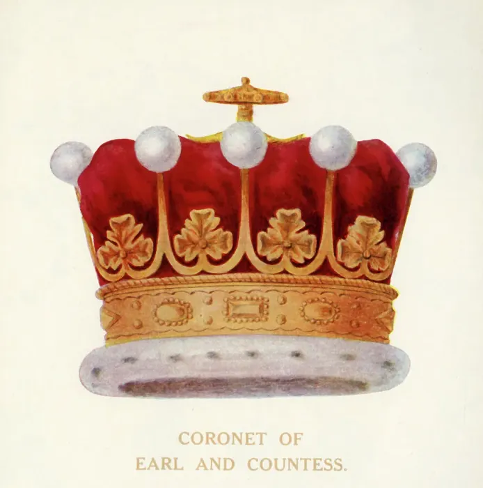 Framed Print : Coronet of Earl and Countess Print, c1911 Framed Print : Coronet of Earl and Countess Print, c1911