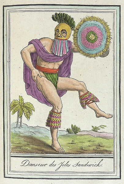 Costumes de Différents Pays, Danseur des Ysles Sandwich, c1797. Creators: Jacques Grasset de Saint-Sauveur, LF Labrousse