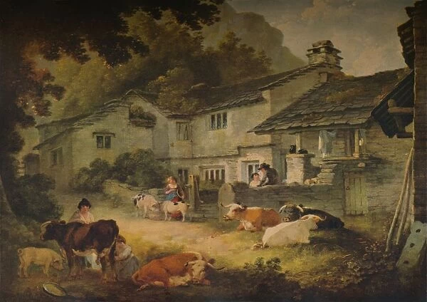 Cottage Scenery with Cattle, at Ambleside, 1803. Artist: Julius Caesar Ibbetson