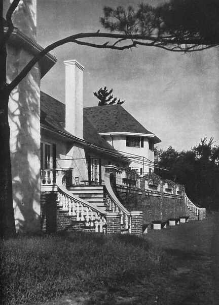 Detail of court side, Longwood Cricket Club, Chestnut Hill, Massachusetts, 1922