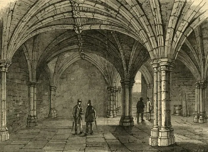 Framed Print : The Guildhall Crypt Print, 1897