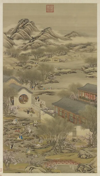 Framed Print : Print of the Third Day of the Third Month, a Chinese landscape