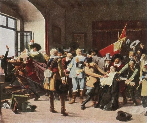 The Defenestration of Prague, 23 May 1618, (1936). Creator: Unknown