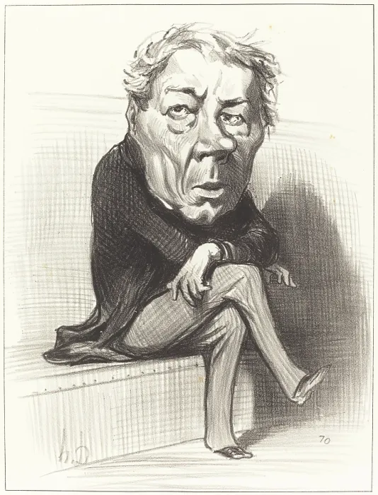 Framed Print : Print of a caricature, 1849