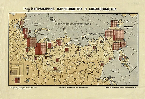 The direction of reindeer husbandry and dog breeding, 1932. Creator: Unknown