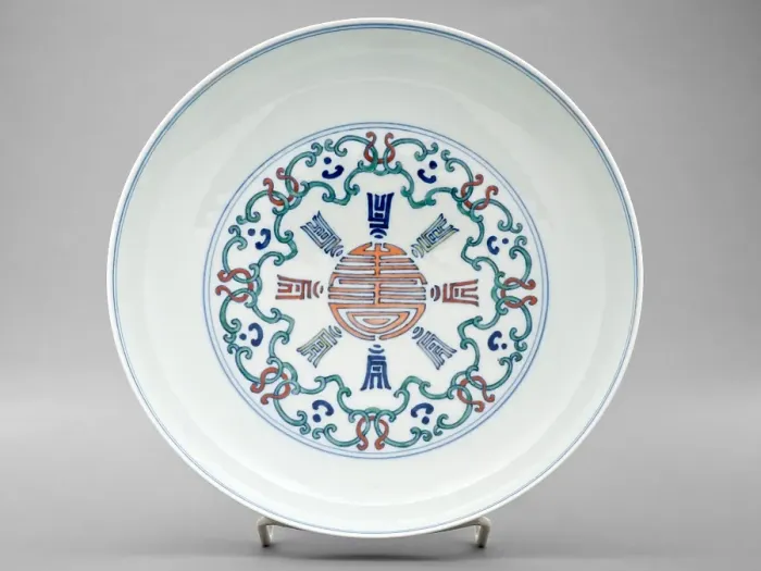 Framed Print : Dish Print, 1700 - A ceramic plate